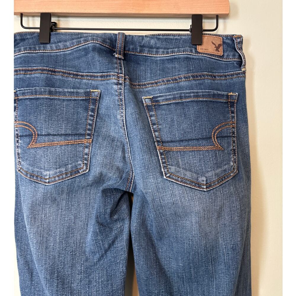 American Eagle Jeans 6 Long Favorite Boyfriend Bootcut Medium Wash - Picture 4 of 10